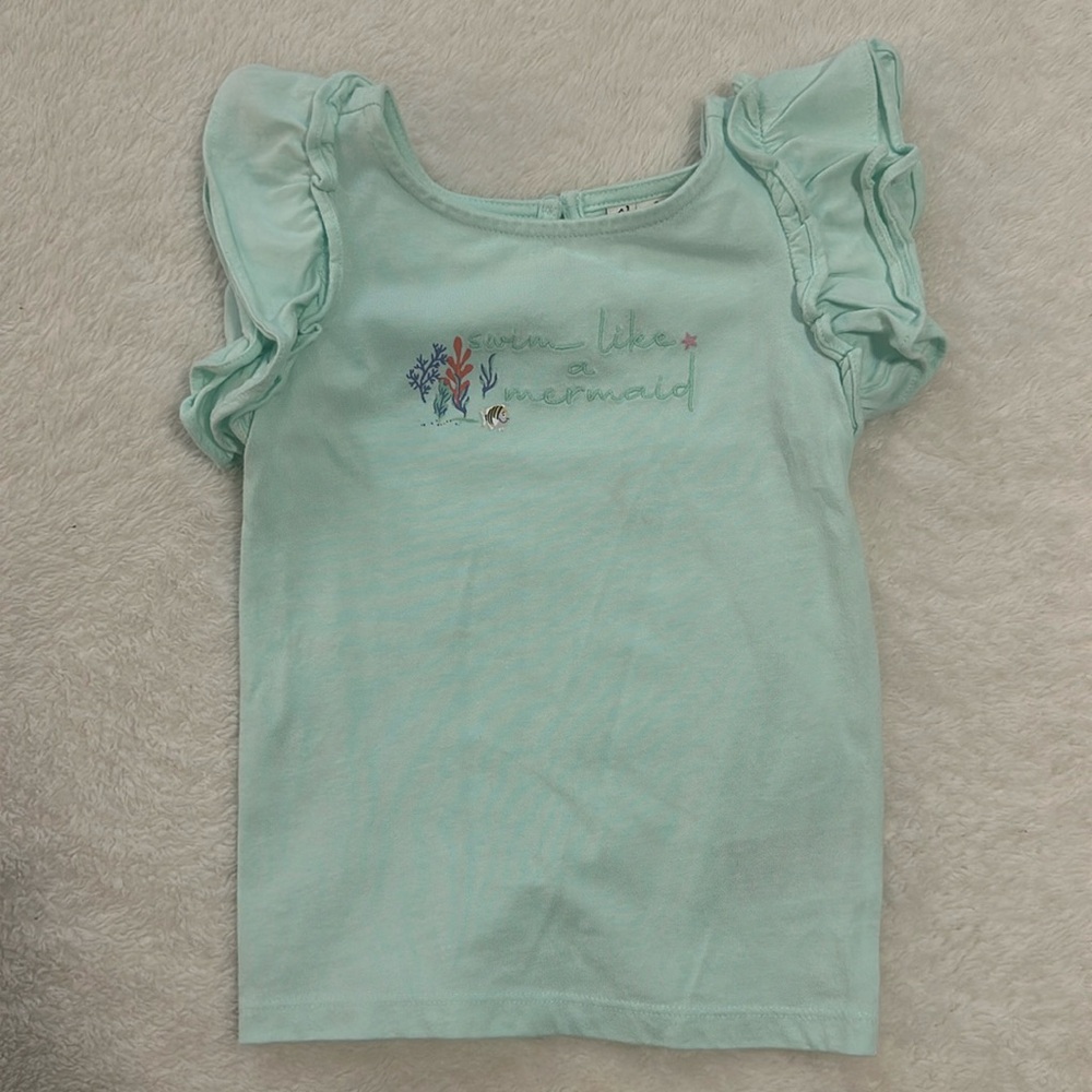 3T Disney x Janie & Jack Little mermaid ruffle t shirt